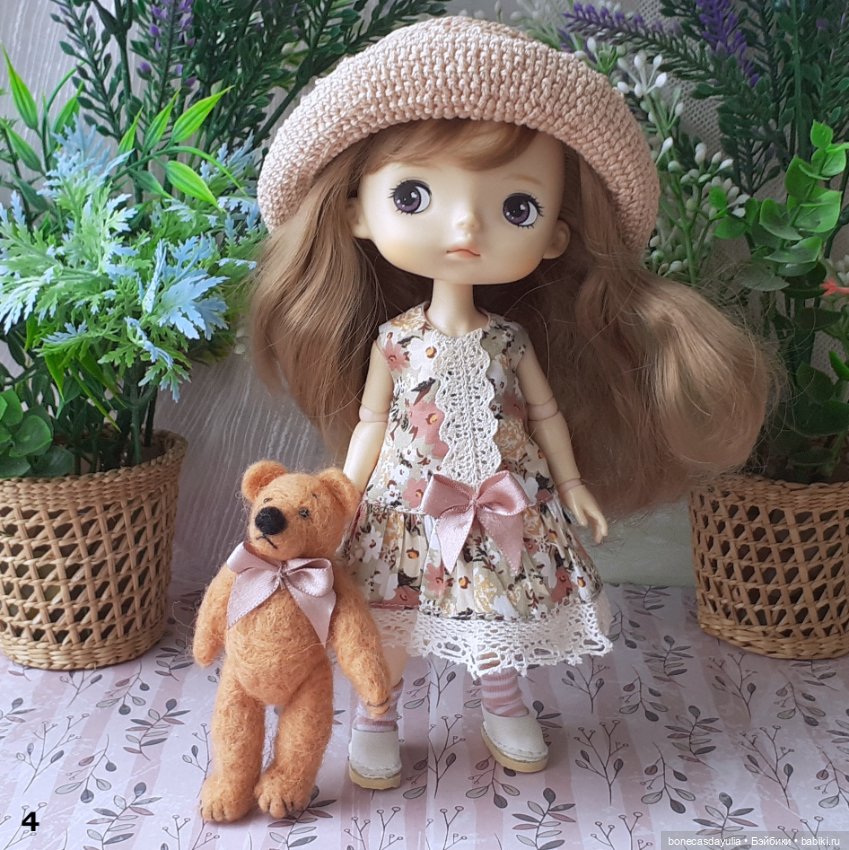 Летние комплекты одежды для кукол Монст/ Xiaomi Monst Doll – платье и шляпа (фото 6)