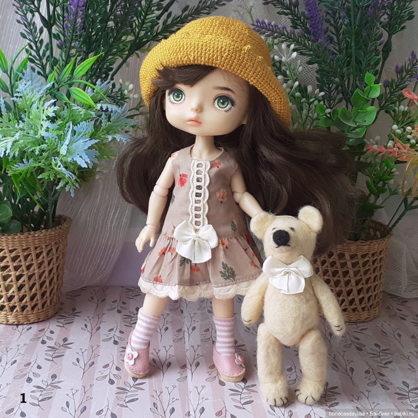 Летние комплекты одежды для кукол Монст/ Xiaomi Monst Doll – платье и шляпа (фото 3)