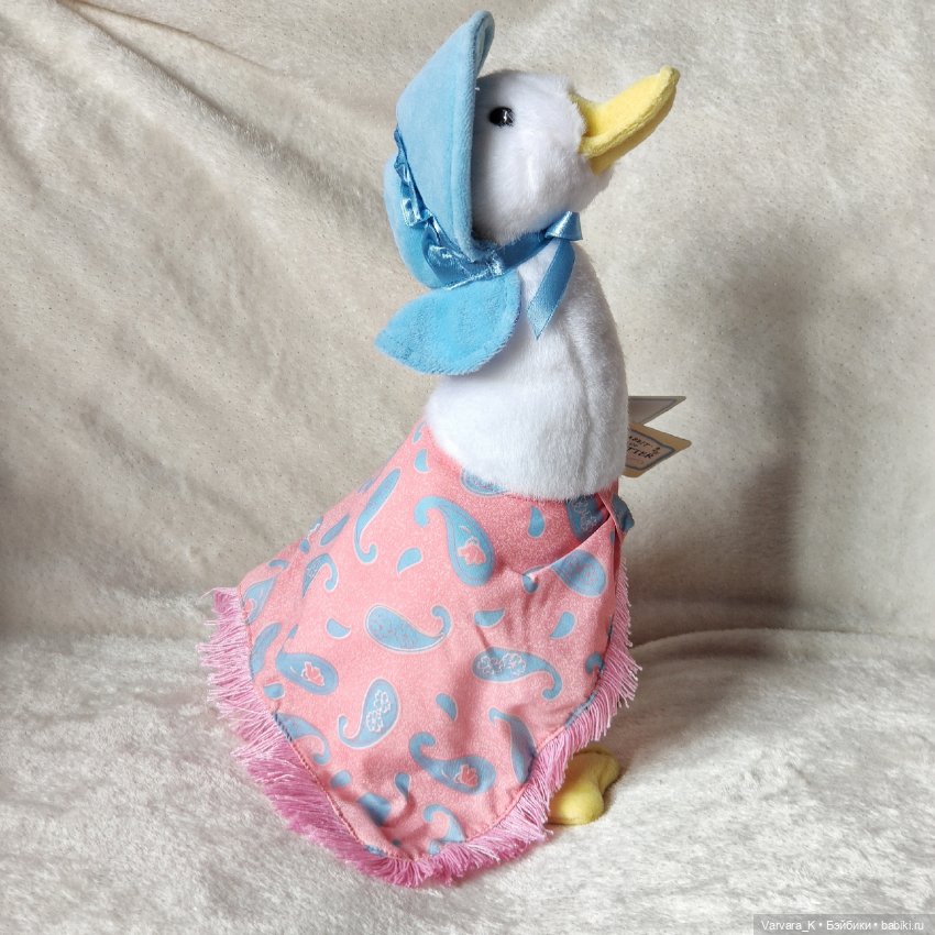 Мягкая игрушка, плюшевая утка Jemima Puddle-Duck Джемайна Уткинс, 29 см (фото 4)