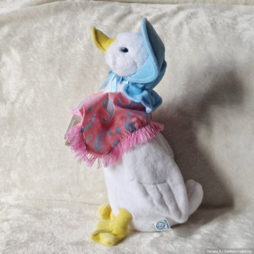 Мягкая игрушка, плюшевая утка Jemima Puddle-Duck Джемайна Уткинс, 29 см