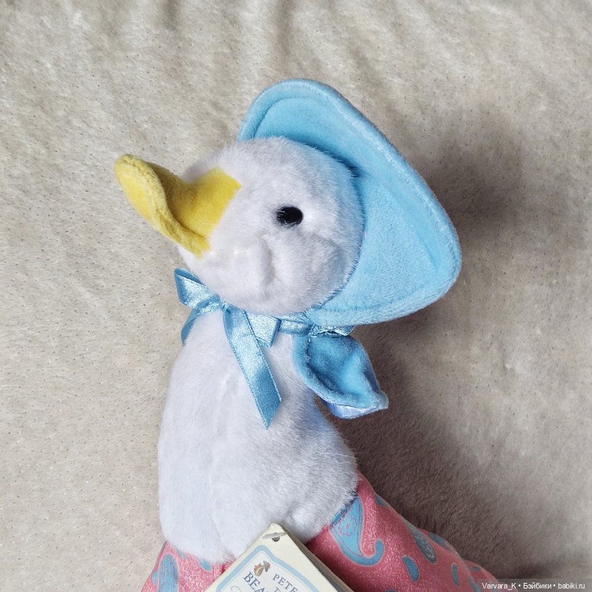 Мягкая игрушка, плюшевая утка Jemima Puddle-Duck Джемайна Уткинс, 29 см (фото 10)