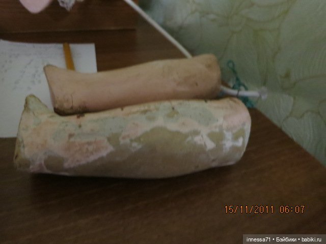 Антикварные парные голени для куклы (фото 3)