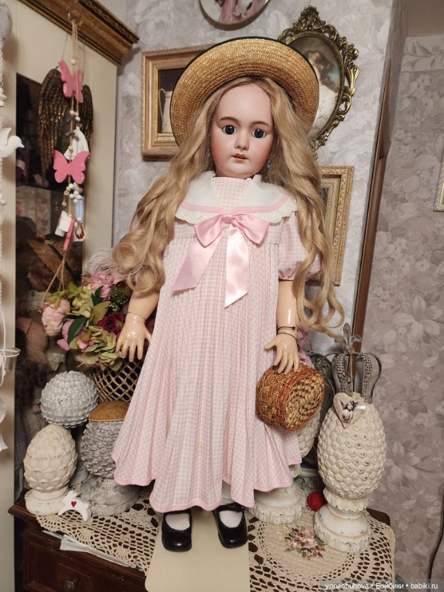 Очень большая антикварная французская кукла DEP, 82 см