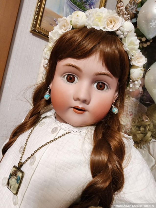 Большая антикварная кукла Хандверк, 79 см (фото 6)