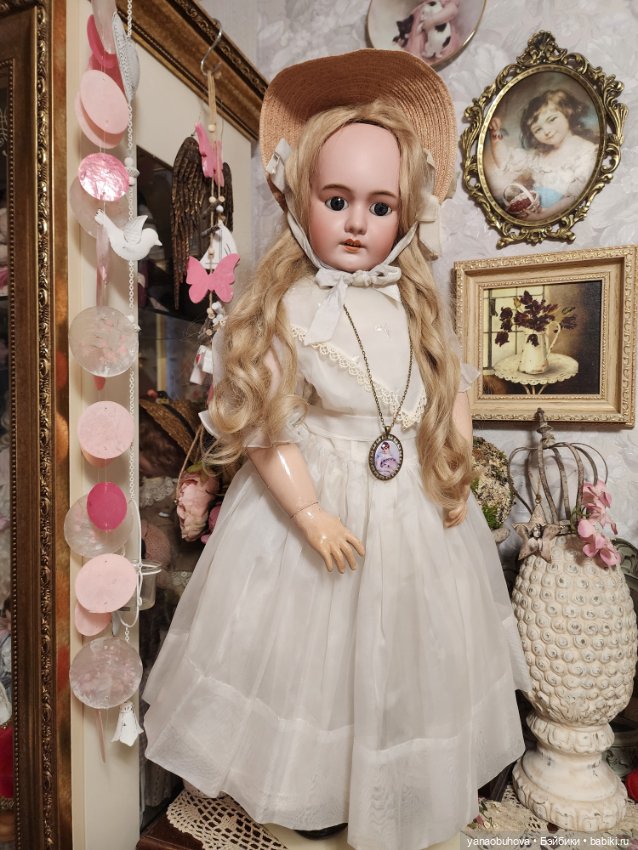 Очень большая антикварная французская кукла DEP, 82 см