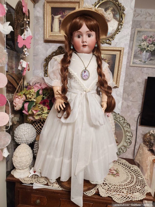 Большая антикварная кукла Хандверк, 79 см (фото 8)
