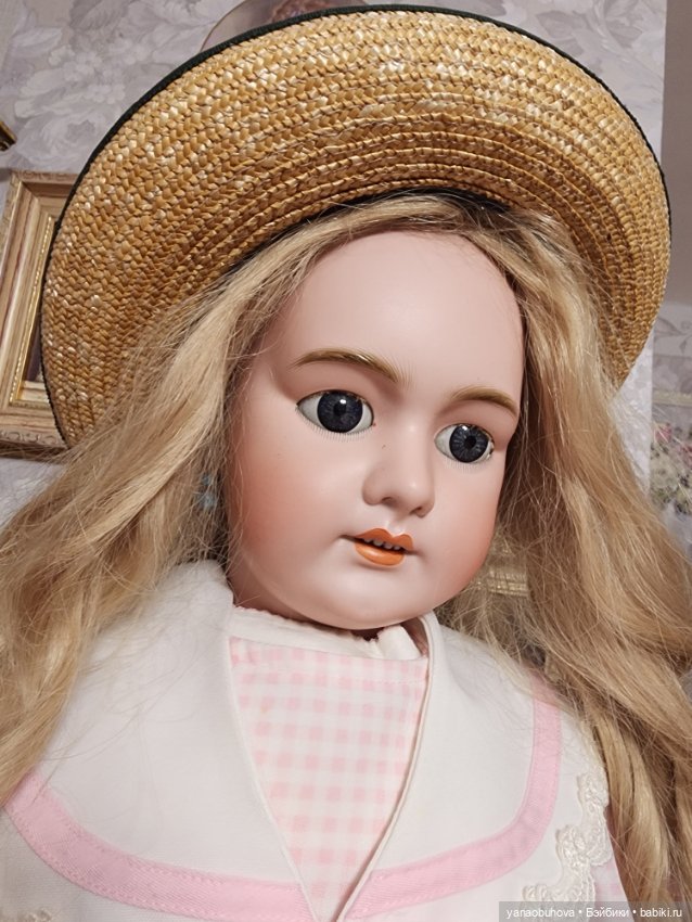 Очень большая антикварная французская кукла DEP, 82 см (фото 7)