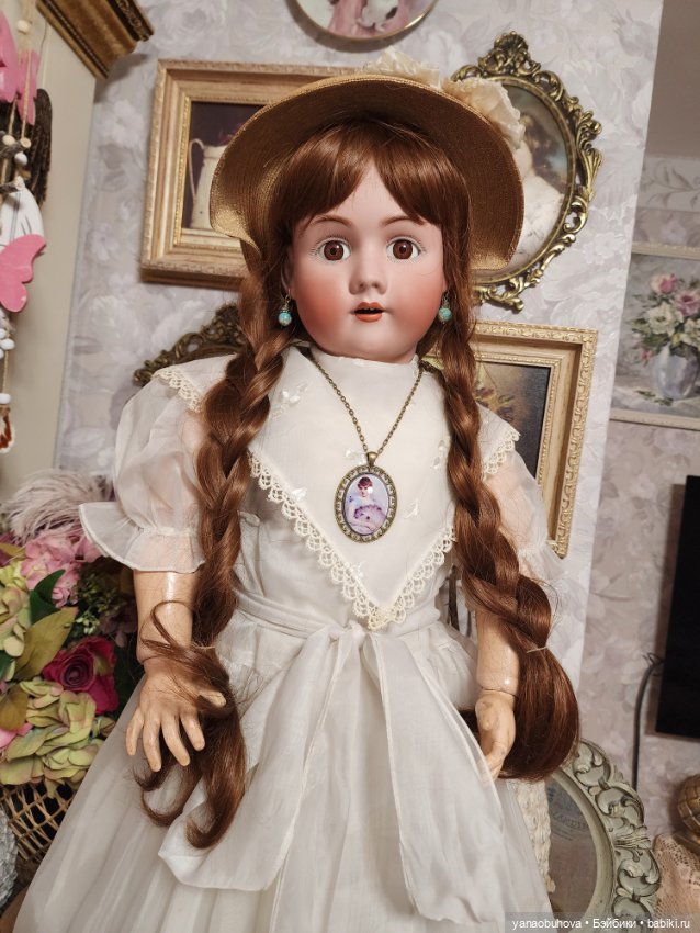 Большая антикварная кукла Хандверк, 79 см (фото 9)