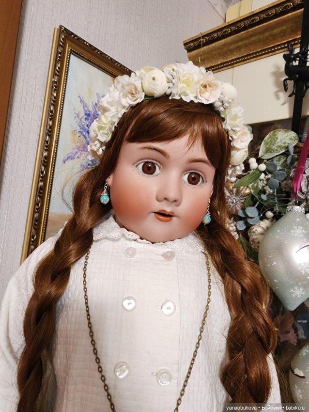 Большая антикварная кукла Хандверк, 79 см (фото 5)