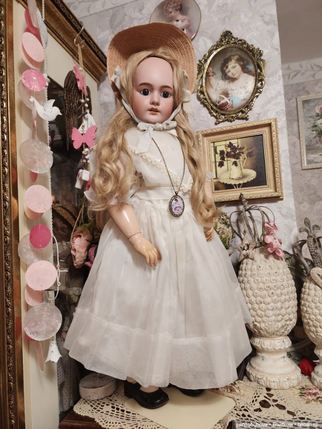 Очень большая антикварная французская кукла DEP, 82 см