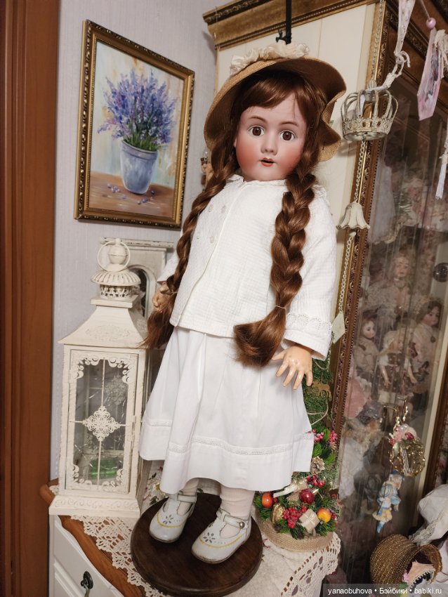 Большая антикварная кукла Хандверк, 79 см (фото 4)