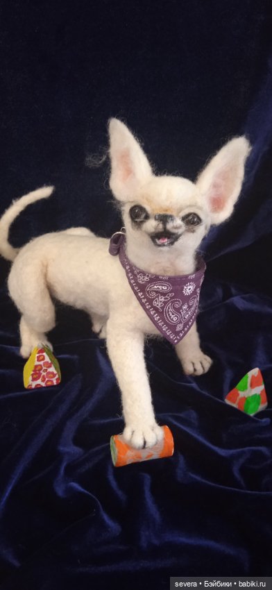 Игрушки -собаки из шерсти (фото 6)