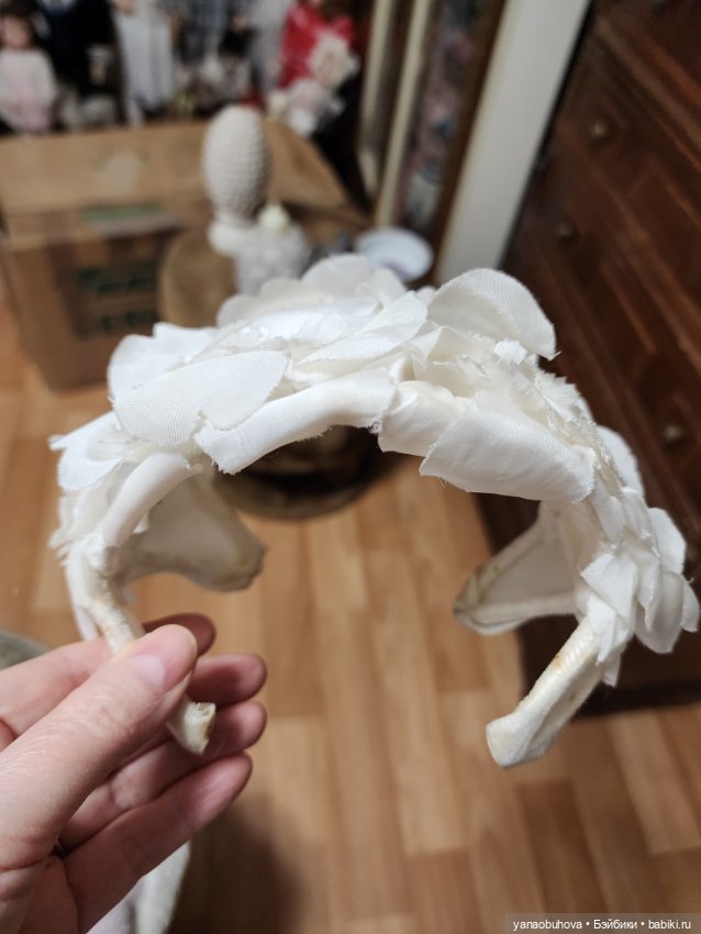 Шляпка винтажная для большой антикварной куклы