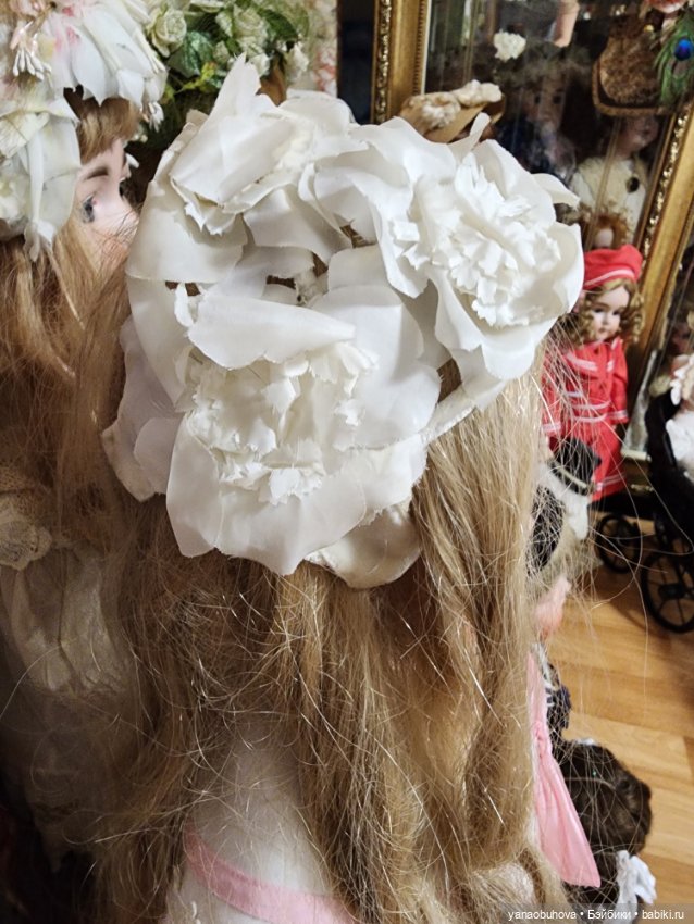 Шляпка винтажная для большой антикварной куклы (фото 6)