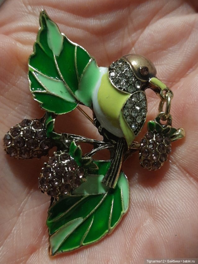 Брошь птичка на ветке — Украшения и очки для кукол (фото 3)