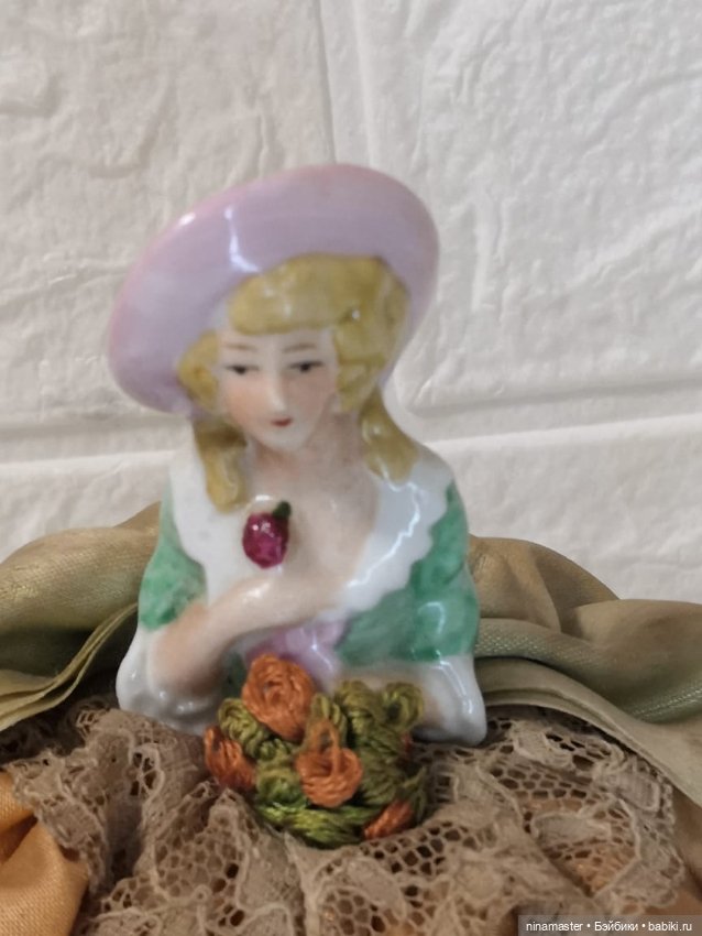 Игольница, Half Doll- антикварная половинка 1910-1920 (фото 2)