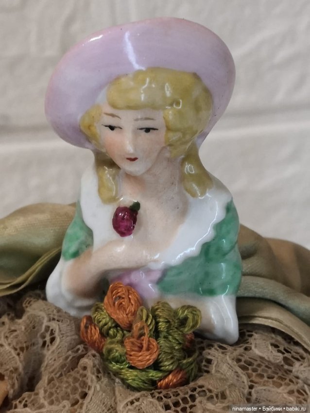 Игольница, Half Doll- антикварная половинка 1910-1920 (фото 7)