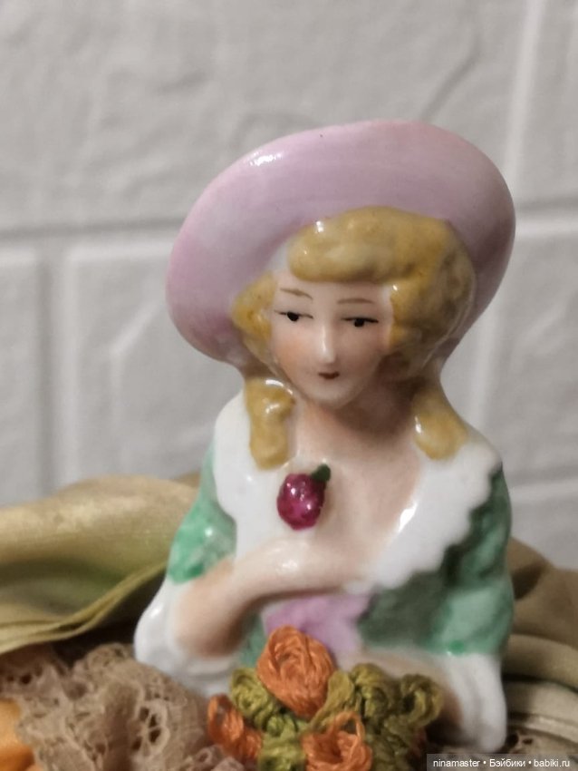 Игольница, Half Doll- антикварная половинка 1910-1920 (фото 3)