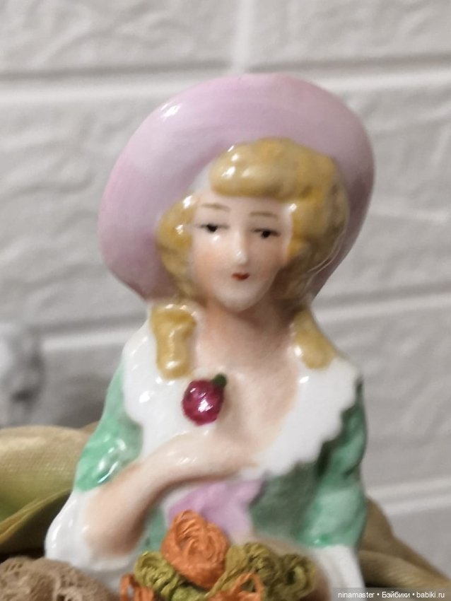 Игольница, Half Doll- антикварная половинка 1910-1920 (фото 5)