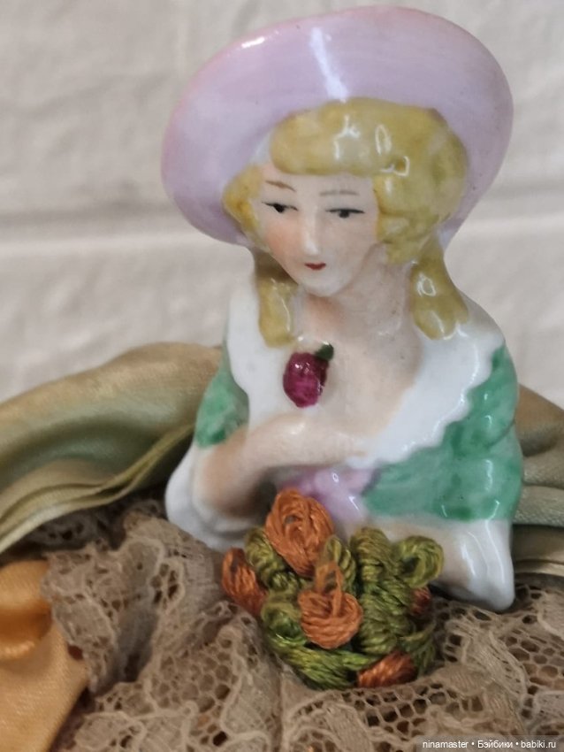 Игольница, Half Doll- антикварная половинка 1910-1920 (фото 4)