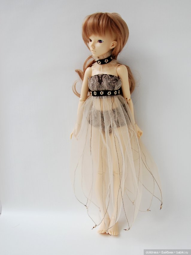 Платье "Кофе-карамель" — Одежда для BJD (фото 4)