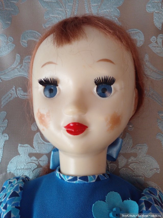 Кукла СССР паричковая редкая 60-е года Нахабинская фабрика игрушек рост 55 см (фото 6)