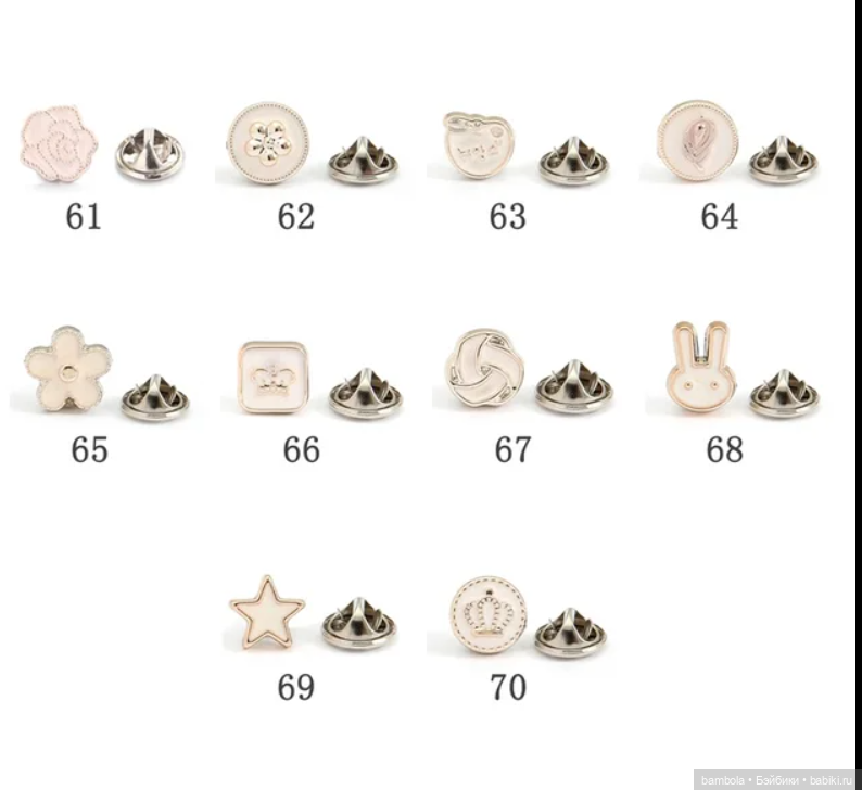 Брошки-пины для украшения кукольной одежды и не только (фото 8)