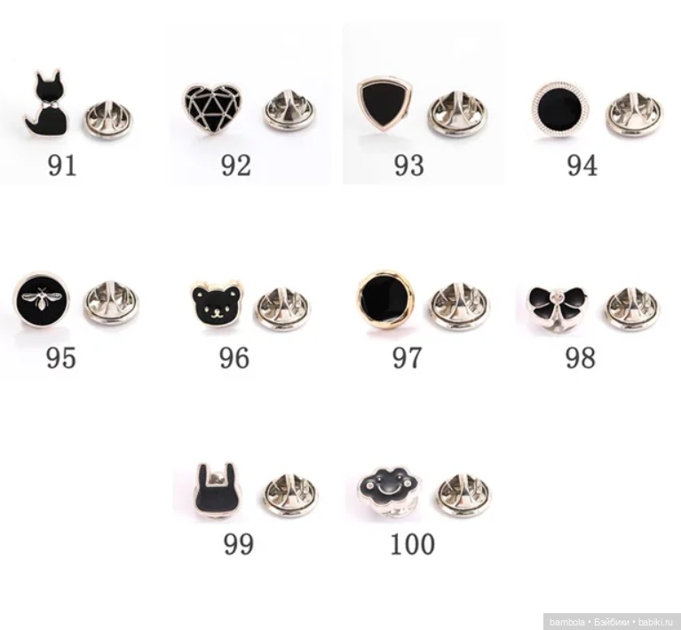 Брошки-пины для украшения кукольной одежды и не только