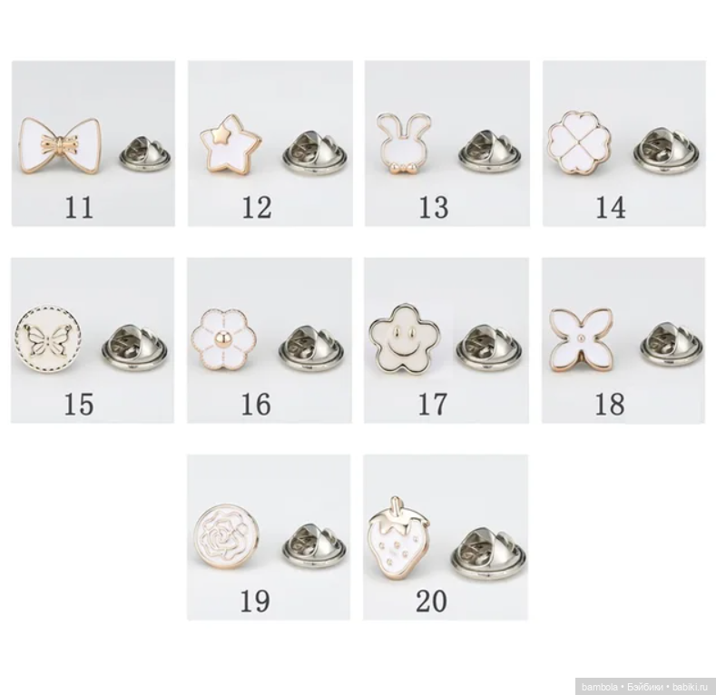 Брошки-пины для украшения кукольной одежды и не только (фото 3)