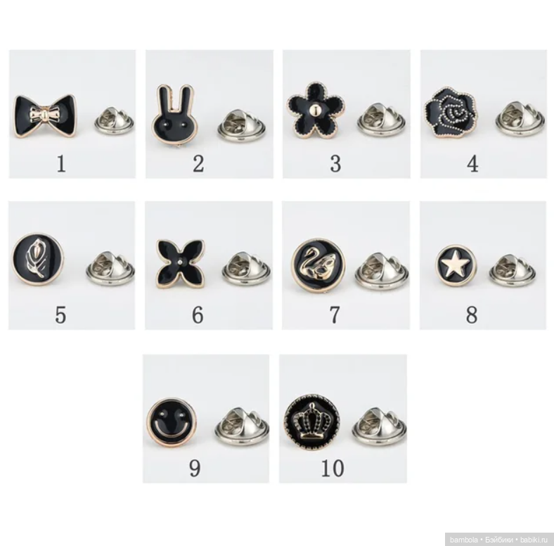 Брошки-пины для украшения кукольной одежды и не только (фото 2)