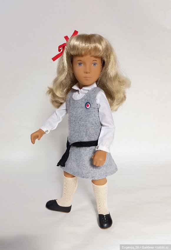 Sasha Morgenthaler Blonde in School Uniform Dress