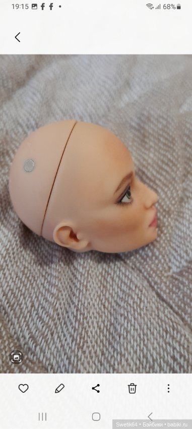 Голова бжд 1/6 авторская — Авторские куклы BJD (фото 4)
