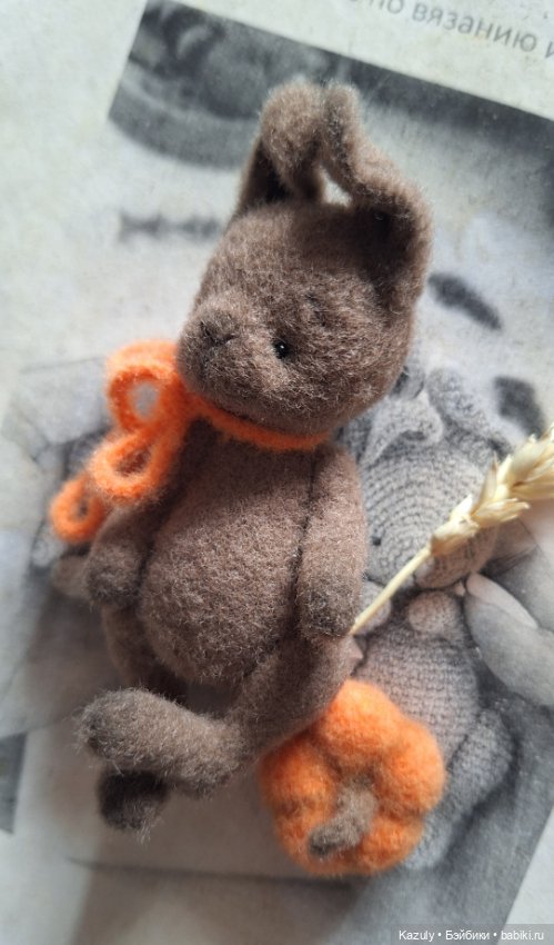 Зайчик с тыквой) — Авторские игрушки (фото 7)