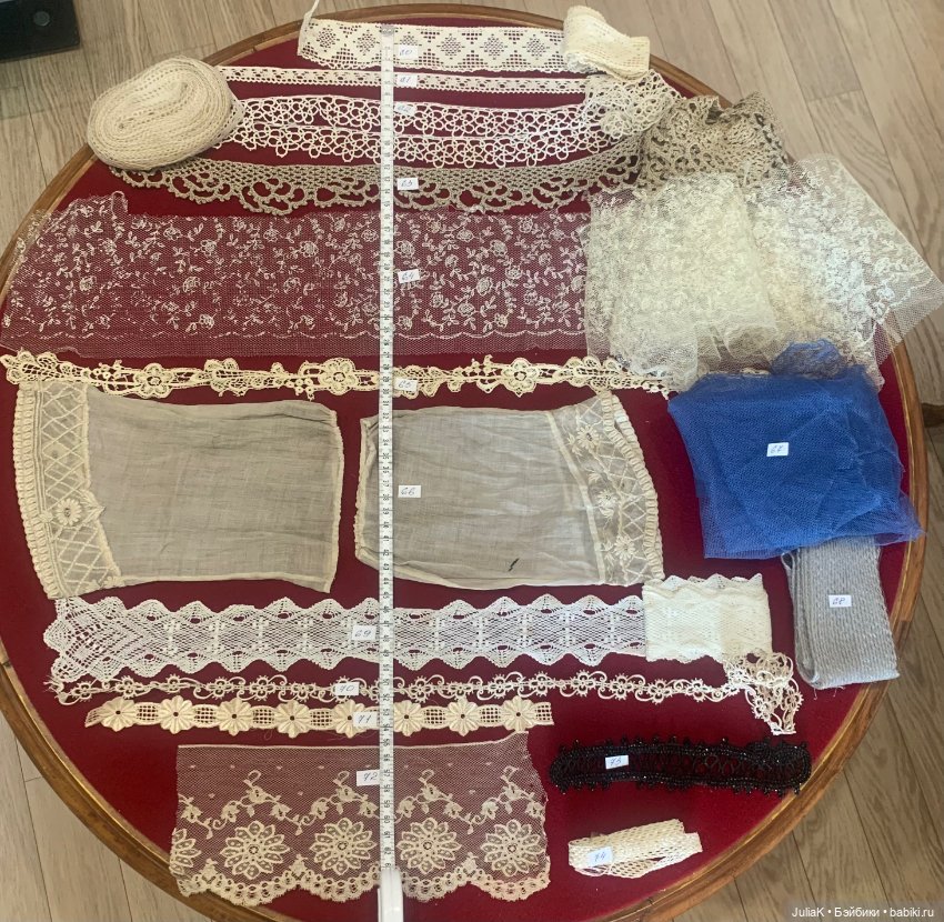 Антикварные перчатки, страусиные перья, шёлковые ленты, кружево, тесьма (фото 8)