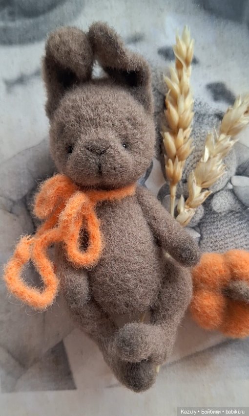 Зайчик с тыквой) — Авторские игрушки