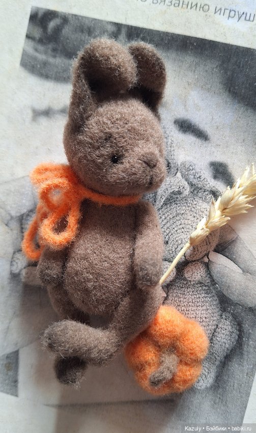 Зайчик с тыквой) — Авторские игрушки (фото 8)