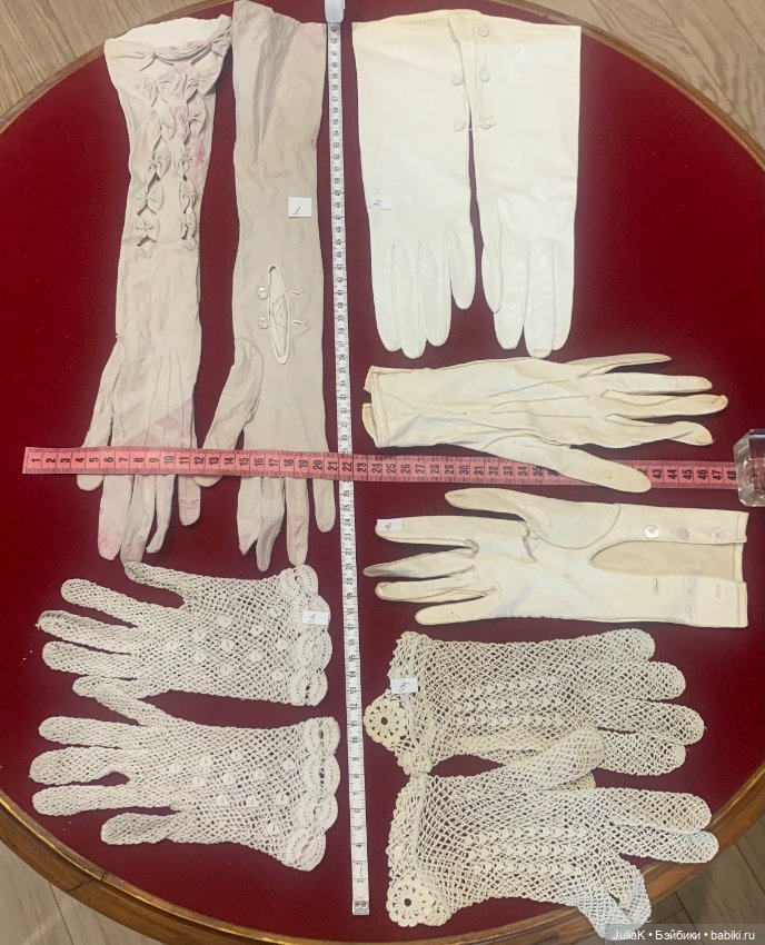 Антикварные перчатки, страусиные перья, шёлковые ленты, кружево, тесьма (фото 2)