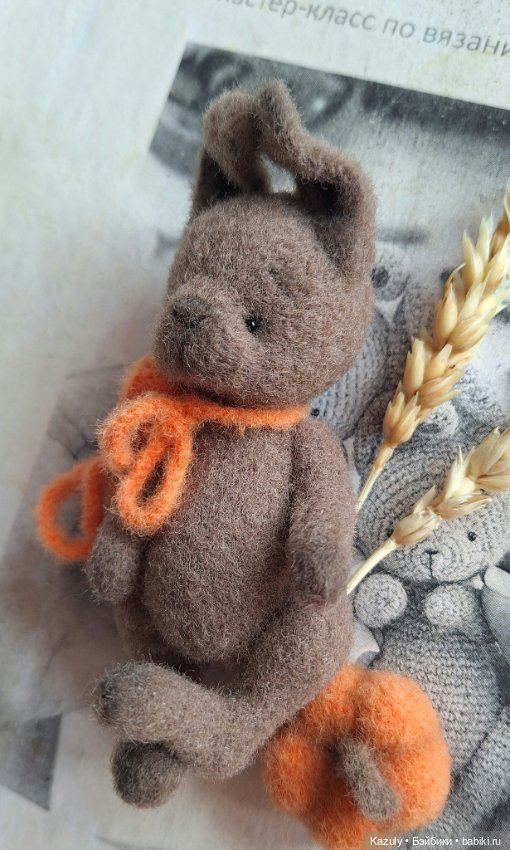 Зайчик с тыквой) — Авторские игрушки (фото 4)