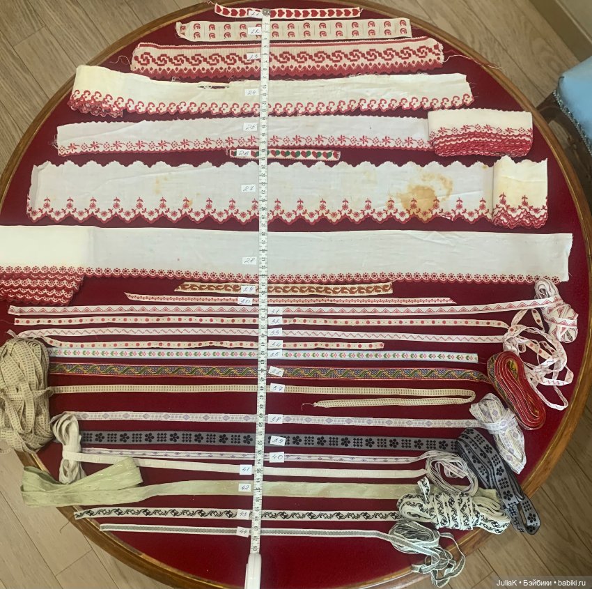 Антикварные перчатки, страусиные перья, шёлковые ленты, кружево, тесьма (фото 6)