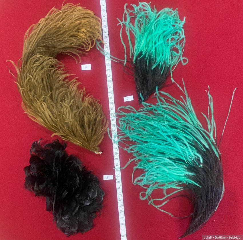 Антикварные перчатки, страусиные перья, шёлковые ленты, кружево, тесьма (фото 3)