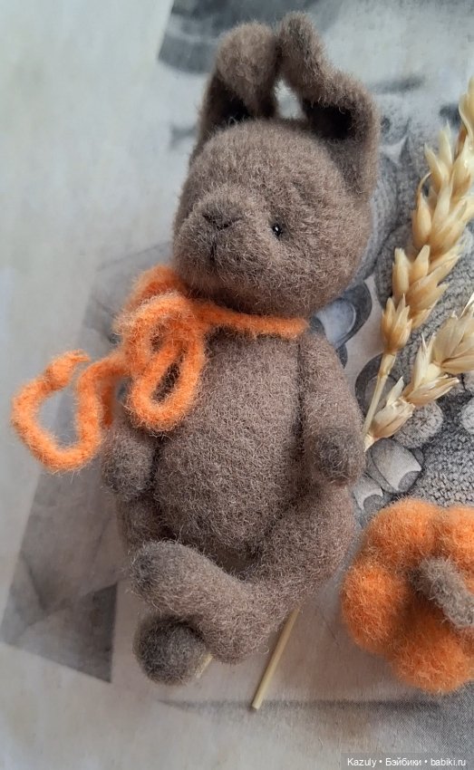 Зайчик с тыквой) — Авторские игрушки (фото 3)