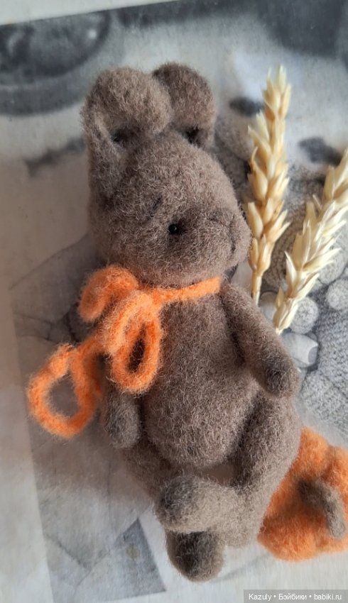 Зайчик с тыквой) — Авторские игрушки (фото 2)