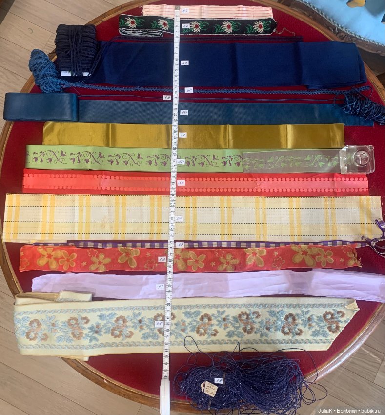 Антикварные перчатки, страусиные перья, шёлковые ленты, кружево, тесьма (фото 7)