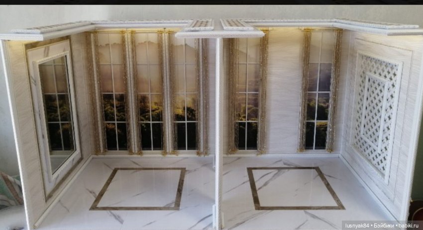 Двухкомнатный румбокс для кукол 1/4