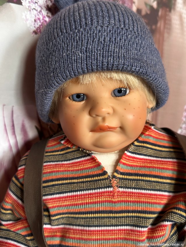 Пухлячок Эдер от Susi Eimer для Gotz со своей любимой свинкой (фото 8)