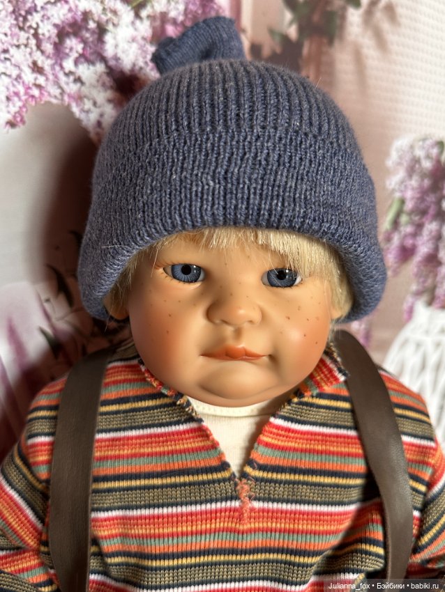 Пухлячок Эдер от Susi Eimer для Gotz со своей любимой свинкой (фото 4)