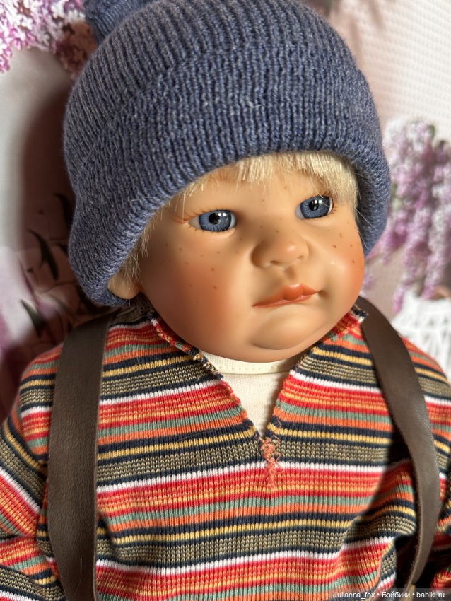 Пухлячок Эдер от Susi Eimer для Gotz со своей любимой свинкой (фото 5)