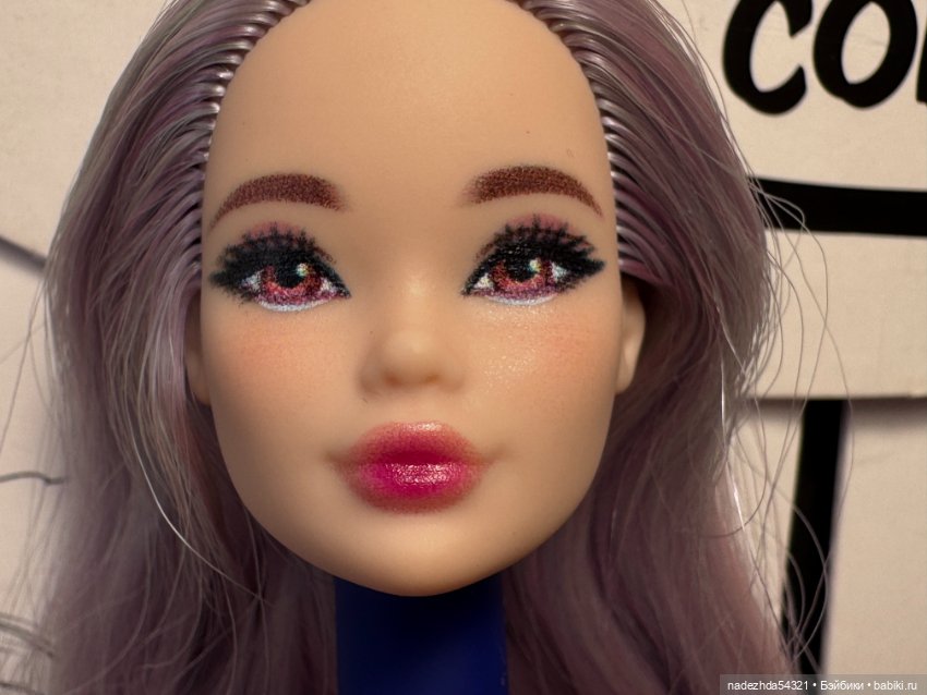 Голова русалки Одиль с сиреневыми волосами (фото 3)