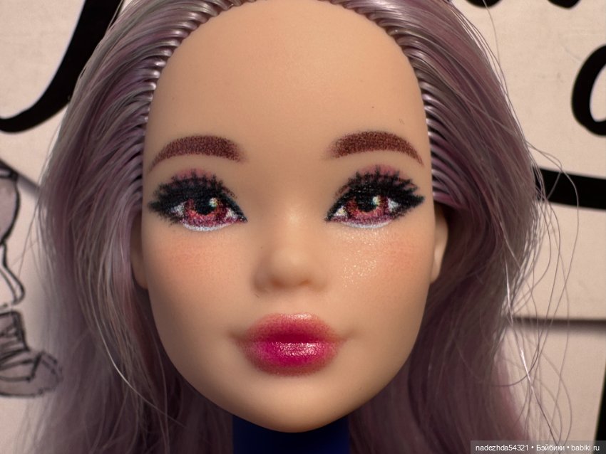 Голова русалки Одиль с сиреневыми волосами (фото 6)