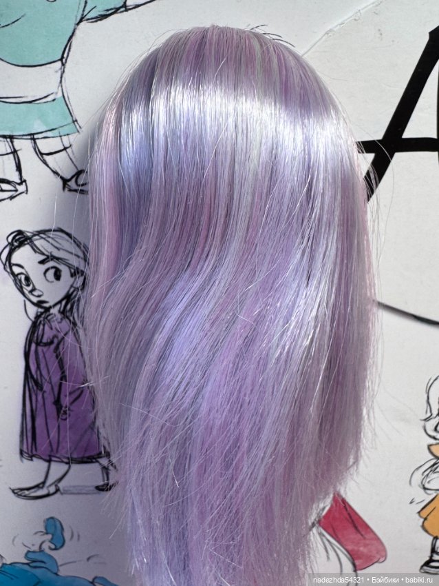 Голова русалки Одиль с сиреневыми волосами (фото 7)